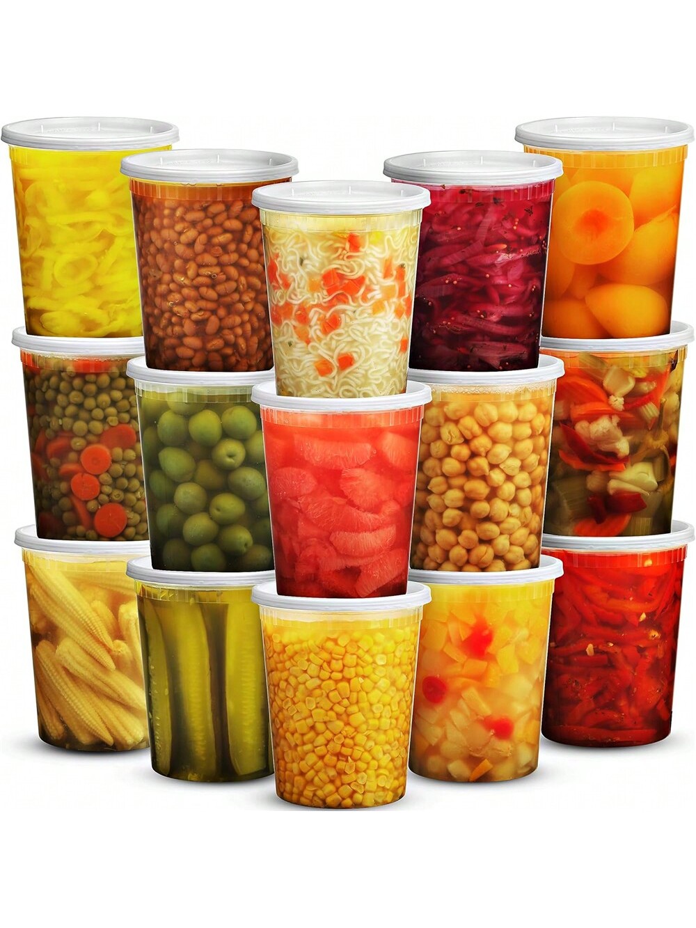Meal Prep Recipes - 24Pack 32oz Deli Containers with Lids