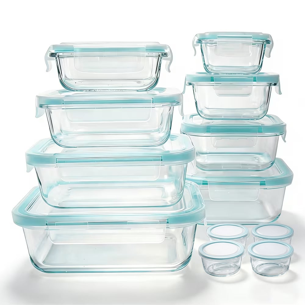 Meal Prep Kit - Szklane pojemniki do przechowywania żywności, nowoczesne,