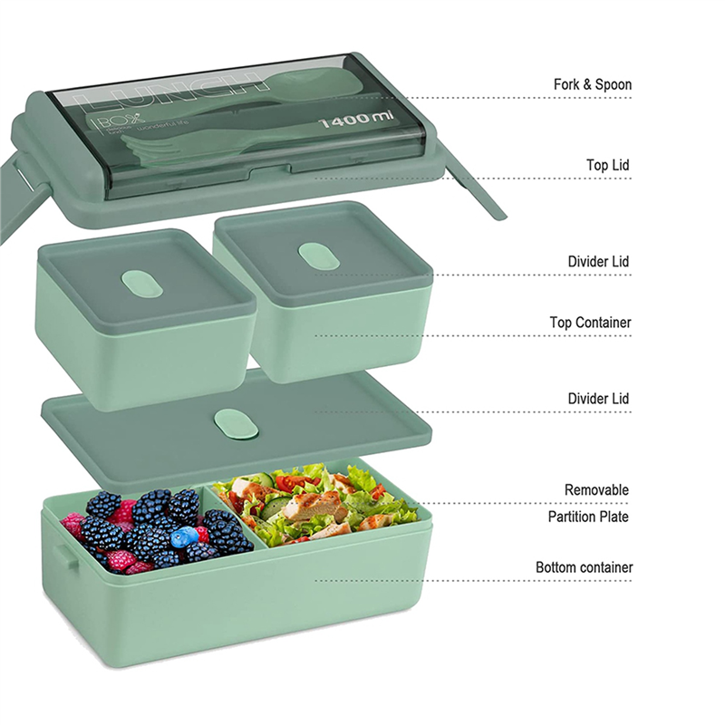 Meal Prep Kit - Zestaw Bento Box ABXF-2X, Pojemnik na