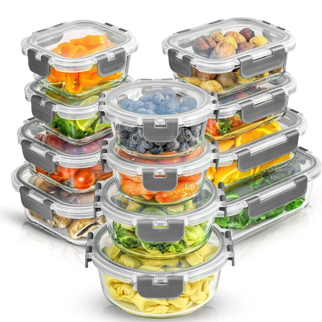Meal Prep Kit - 24-częściowy zestaw pojemników do przechowywania z