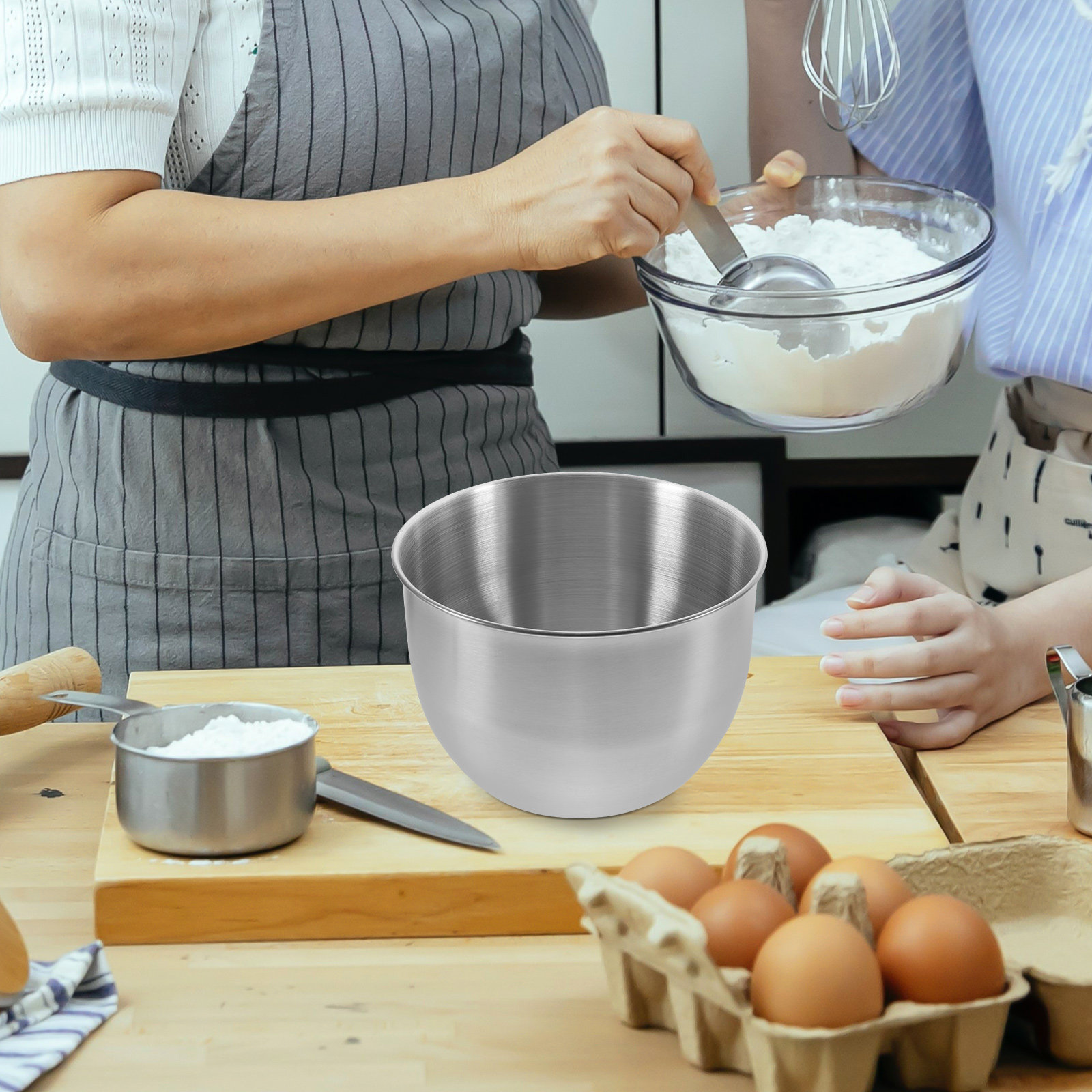 Meal Prep Usa - Głęboka miska ze stali nierdzewnej, gruba