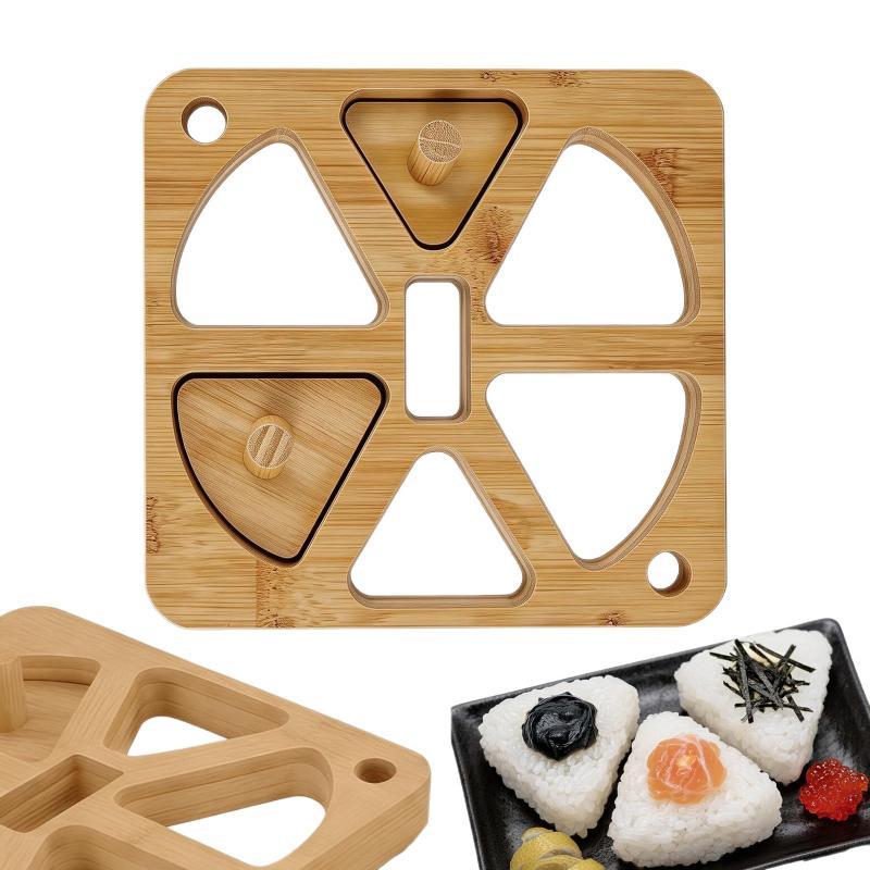 Meal Prep Rice - Drewniana forma do onigiri, 5/6 otworów,