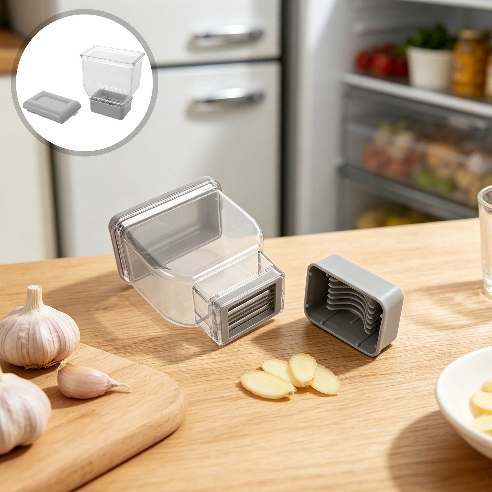 Meal Prep Quick And Easy - Mini rozdrabniacz do czosnku, ręczny siekanieczek
