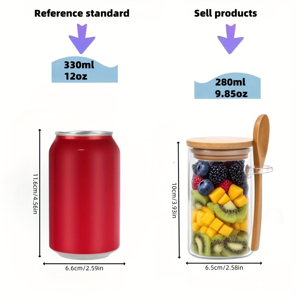 4/8/12 szt., Szklanki na owsia – Meal Prep Recipes recenzja i cena