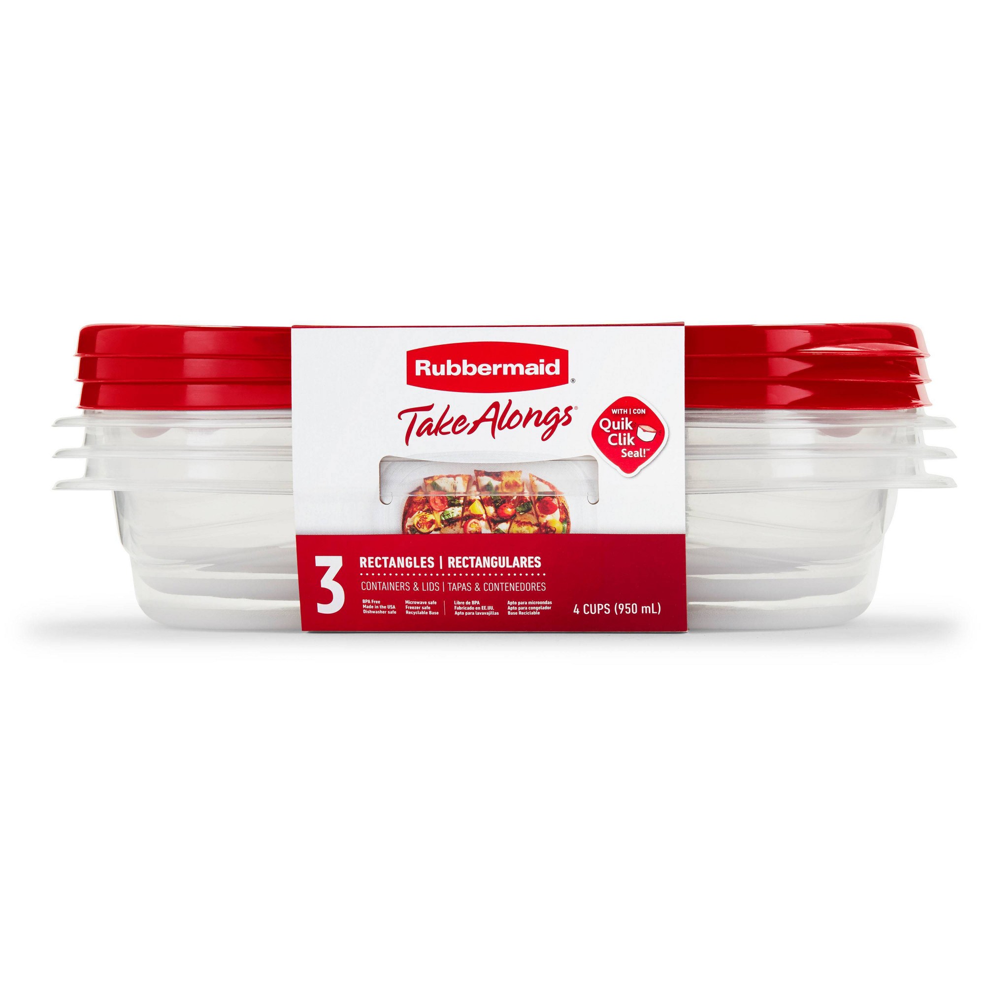 3 sztuki czerwonych prostokątn – Meal Prep Lunch recenzja i cena