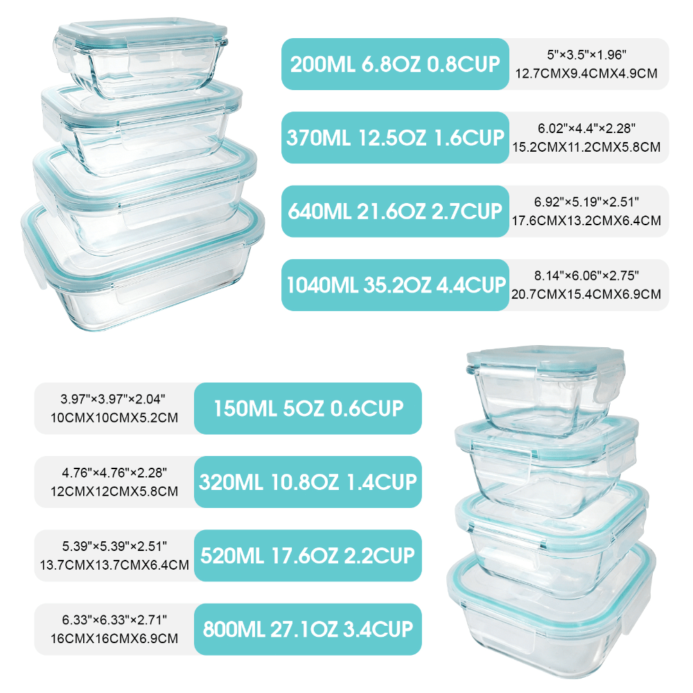 24-częściowy zestaw szklanych  – Meal Prep Kit recenzja i cena